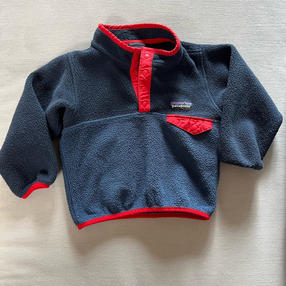 Patagonia Blue Synchilla Snap-T Fleece Pullover Sweater 2T